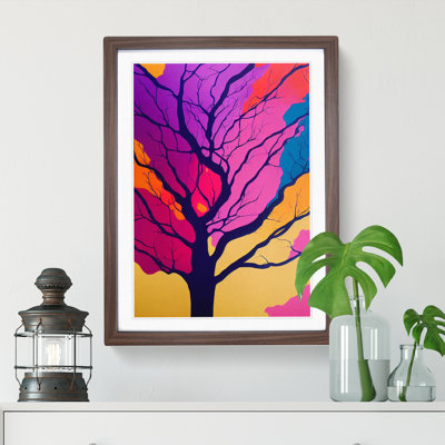 XV1022-430X Abstract Tree In Colour No.5 - Single Picture Frame Print