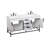 Eugene 60" Double Bathroom Vanity Set-2044634959
