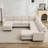 Lyles 107.3" Sectional Sofa With Armrest Black Legs And Moveable Ottoman Seater For 9-109867533