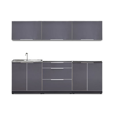 Outdoor Kitchen 96" W x 24" D x 36.5" H 6-Piece Modular Cabinet Set