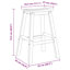 Garden Bar Set HDPE Outdoor Furniture Terrace Patio Modern Pieces Deck-1178451024