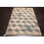 Tapis oriental à motif oriental en jute tissé à la main beige, gris 5 po x 6 po x 7 po