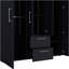 Armoire tout-en-un 2 portes Wenge