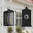 Alletta 2 - Light 19.7''H Black and Gold Iron Tempered Glass ETL Outdoor Wall Lantern with Dusk to Dawn-1844650695