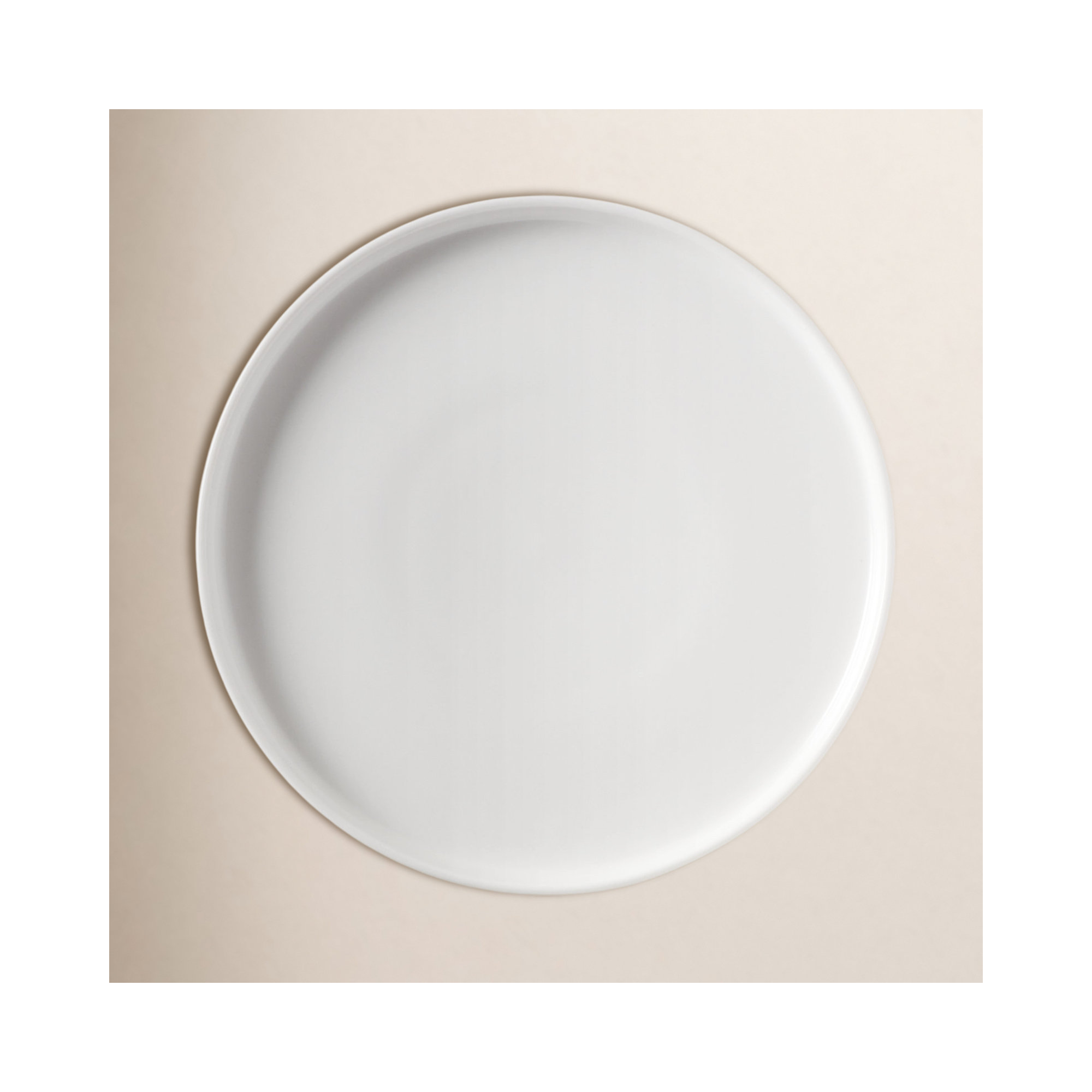 Izie Straight Lip Stoneware Salad Plate, White