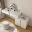 Coiffeuse avec miroir lumineux, 6 tiroirs