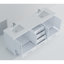 Meuble-lavabo double blanc 80 po X P 22 po D, dessus en quartz blanc et ensemble de robinet-871989732-871989733