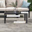Natteal Rectangular Steel Outdoor Coffee Table - 101.5 cm W 61 cm D