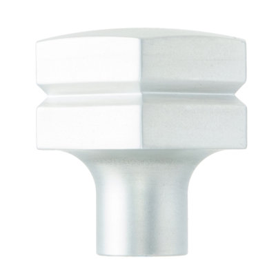 Hexagon large aluminum knob, in Satin Nickel