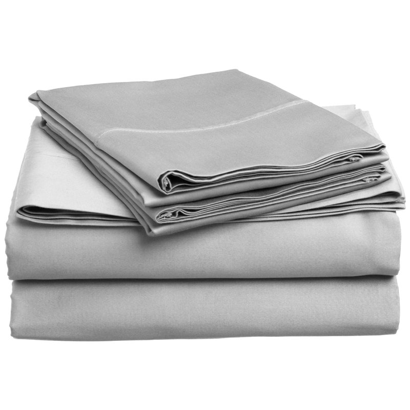 Ensemble de draps en satin de coton peigné de qualité supérieure à densité du tissage de 300 fils, Très grand californien