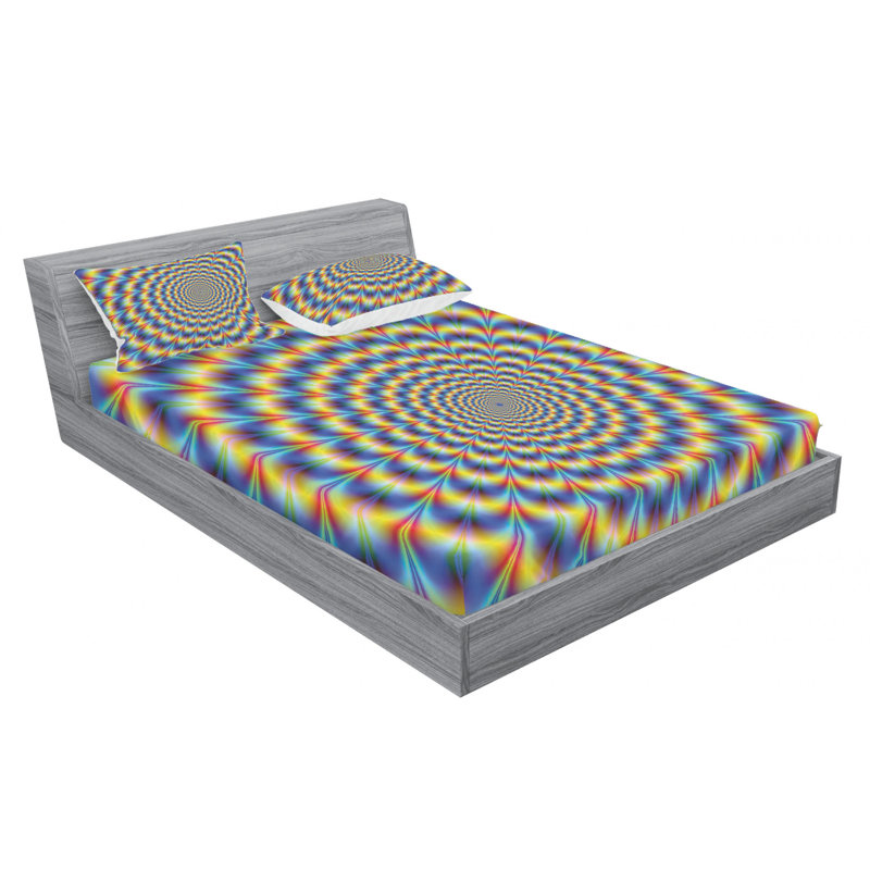 Ensemble de draps Hallucinatoire Hippie, Taies d'oreiller pour grand lit