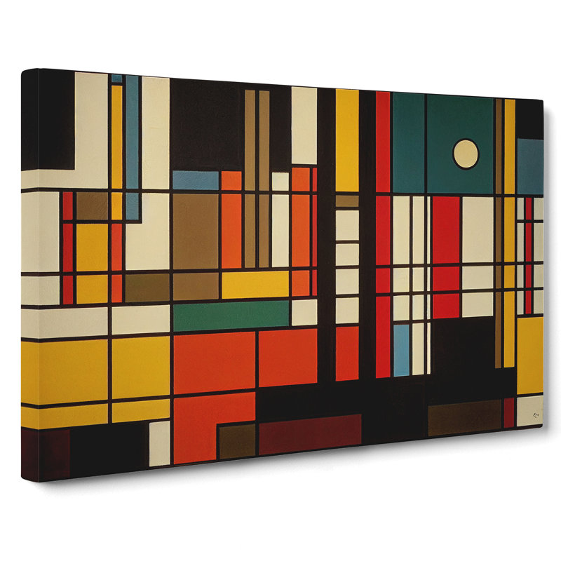 Bauhaus Modern Abstract - Wrapped Canvas Print, 35cm H x 50cm W x 3cm D