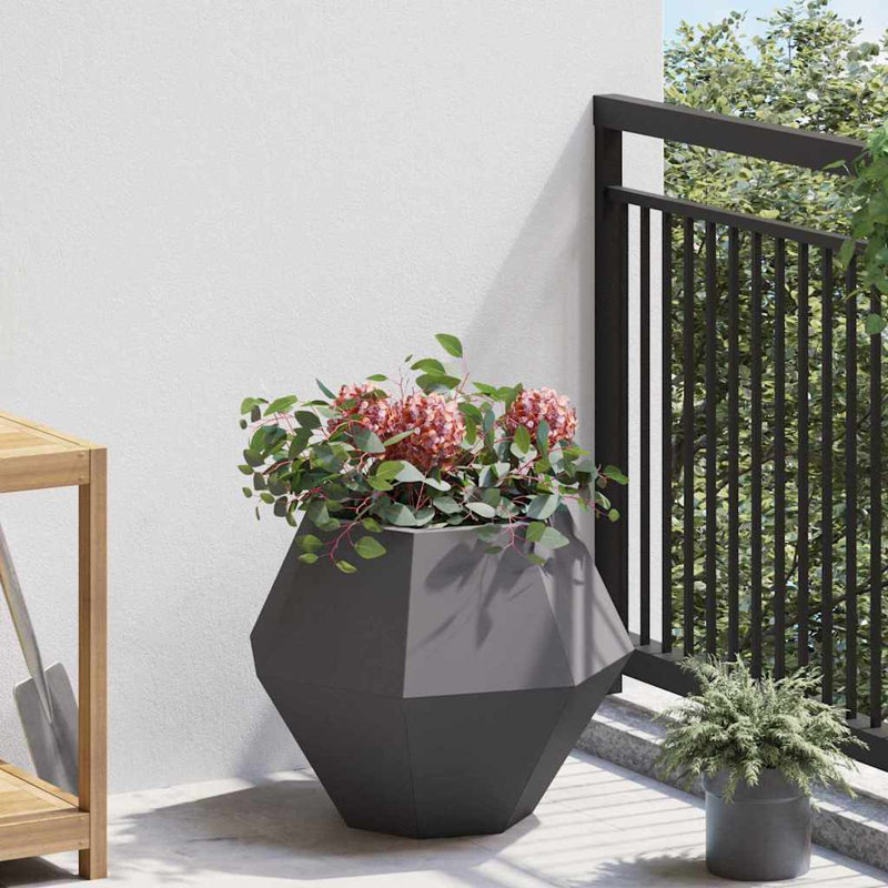  Planter Steel, 40cm H x 50cm W x 50cm D, Black