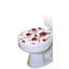 Décalcomanie de siège de toilette Floral Bourgogne Coquelicots - Couvercle de vinyle statique-49937023