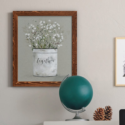 «Bouquet of Grace Bucket Together», peinture sur toile encadrée