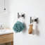 Crochet à serviettes mural en acier inoxydable, paquet de 2 de qualité carrée polie pour salle de bain, cuisine, garage et salle de lavage-392267132