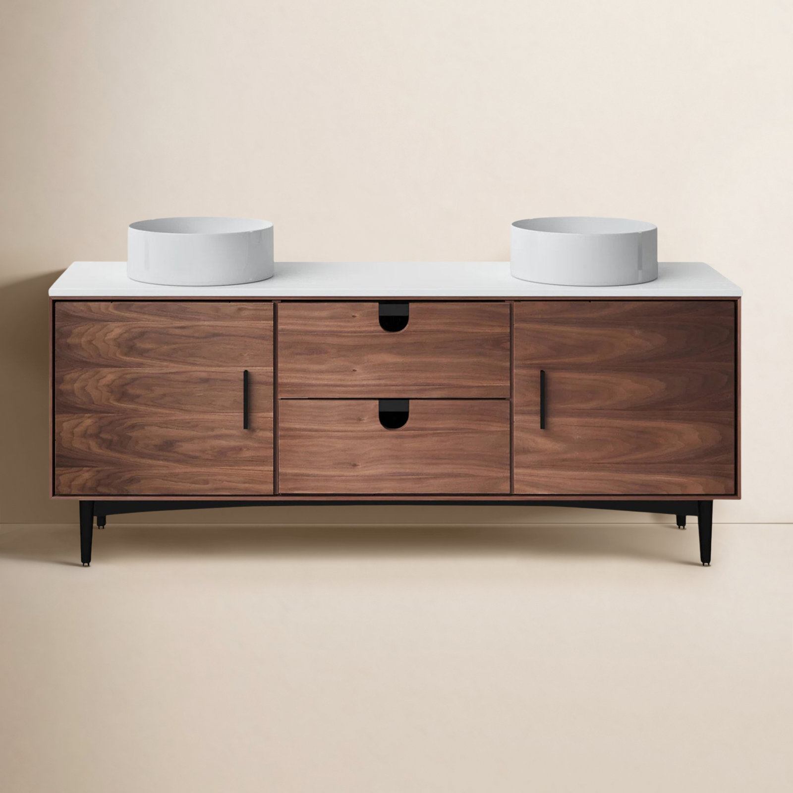 Antonina 72" Single Bathroom Vanity, Walnut