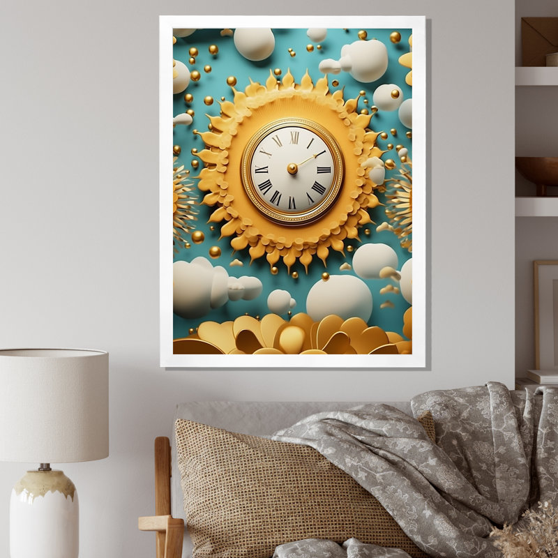 Impermanence Futur géométrie, H 40 po x l 30 po x P 1,5 po, Cadre simple blanc