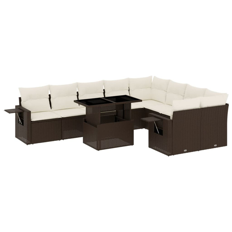 Vidaxl Garden Sofa Set Brown