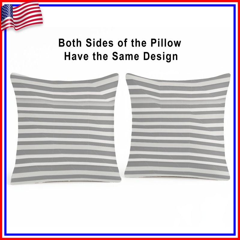 Stripes Throw Pillow, Pattern Double Sided Pillows, 18 x 18 inches