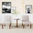 Contemporary Fabric Accent Chair Set of 2 with Round Side Table