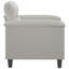 Canapé-fauteuil, microfibre grise, pieds fuselés, 35 po