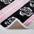 Betsey Johnson Roses Stripes Black Bath Rug