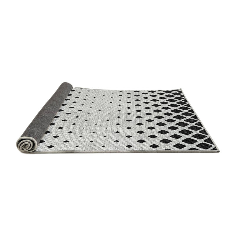 Tapis zone grise à motifs, Rond 4 pi