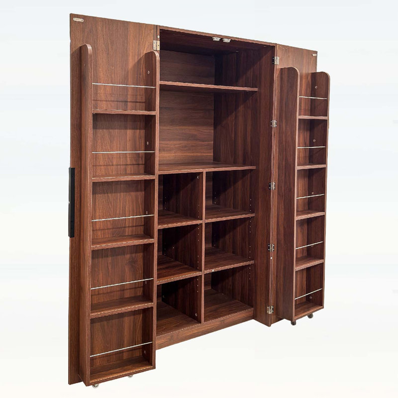 Armoire de cuisine autoportante avec portes et tablettes