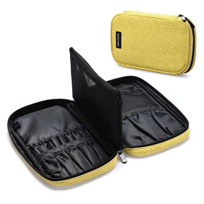 Organisateur de brosse à maquillage Byootique, Jaune rococo