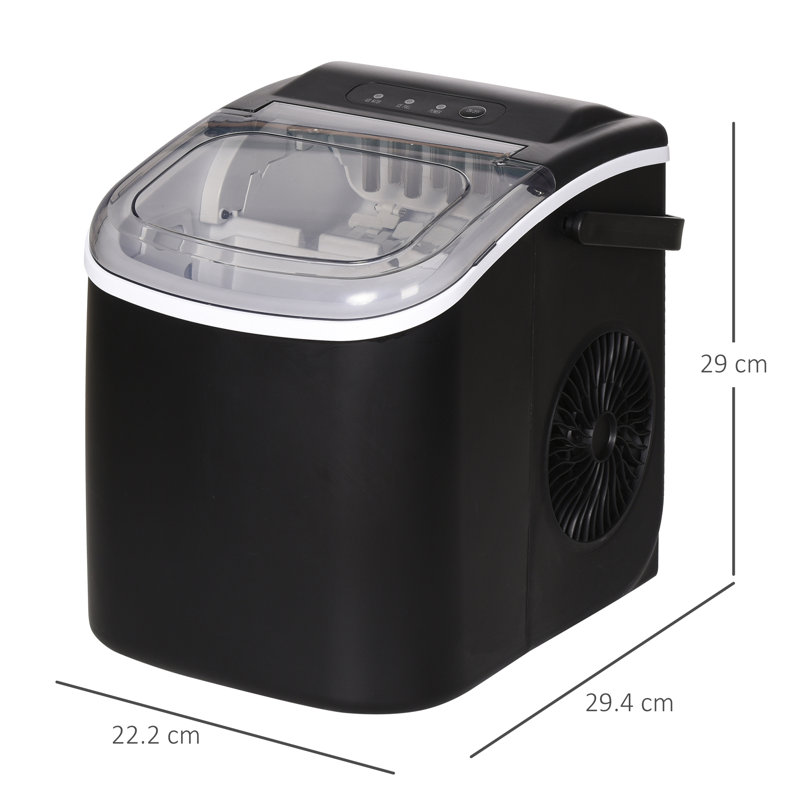 Symple Stuff Amilya 12 lb. Daily Production Portable Ice Maker