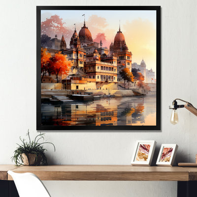 Indian Art Ganges At Dawn 1 - Art mural indien
