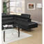 Canapé modulaire en similicuir noir-888756880