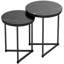 Nest of Tables 45*45*55 cm Manufactured Wood 2 Pieces Nesting Coffee Table Black Nesting Design
