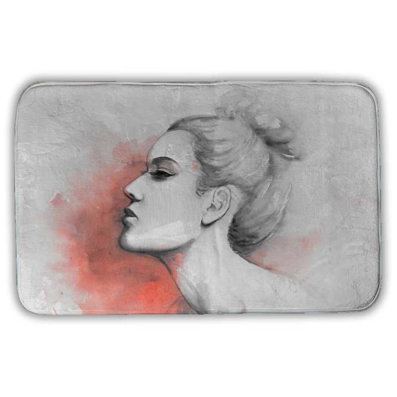 Deliberation Bath Mat with Non-Slip Backing - Quick Dry Memory Foam Bathroom Rug - Absorbent - Modern Plush Spa-Style - Machine Washable