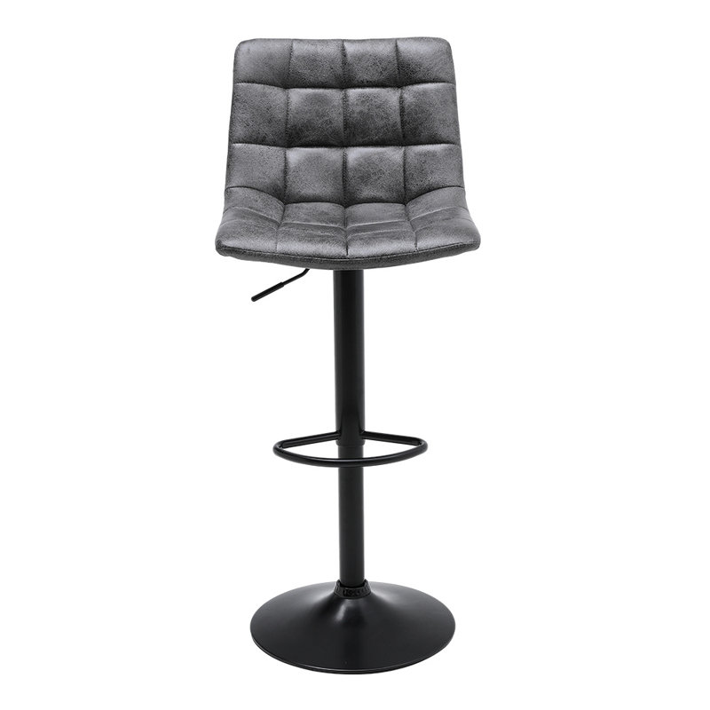 Nicho Swivel Upholstered Faux Leather Adjustable Height Bar Stool with Steel Frame