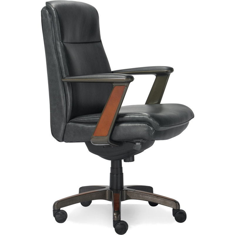 La-Z-Boy Dawson Ergonomic Modern Executive Office Chair with Adjustable High Back Lumbar Support, Black