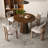 5-Piece Dining Set Mid-Century Modern Wooden Table & Upholstered Chair Set For Home, Kitchen, Dining Room-2054401262-2054401261