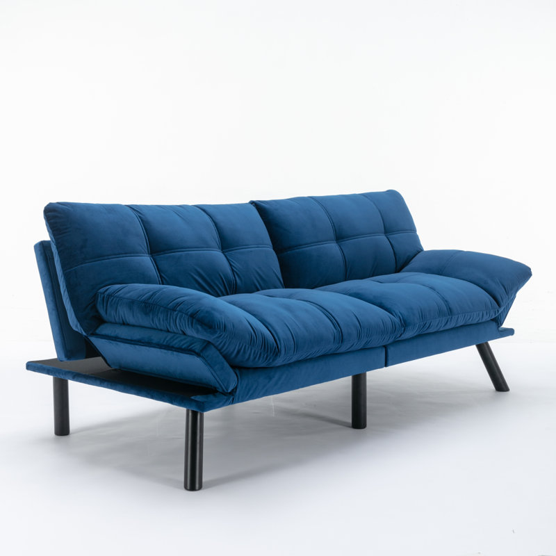 Canapé-lit pliant convertible bleu marine, Marine, H 32,28 po x l 70,87 po x P 38,58 po