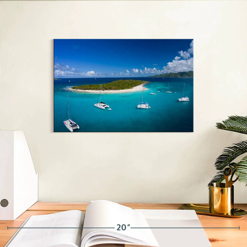 Sandy Cay British Virgin Island, 8" H x 12" W