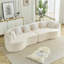 Canapé modulaire incurvé Curved, canapé surdimensionné moderne surdimensionné de 111,5 pouces avec 6 coussins, canapé en mousse à mémoire de forme 4 places en velours côtelé de luxe, assise profonde-129424750-129424753-129424756