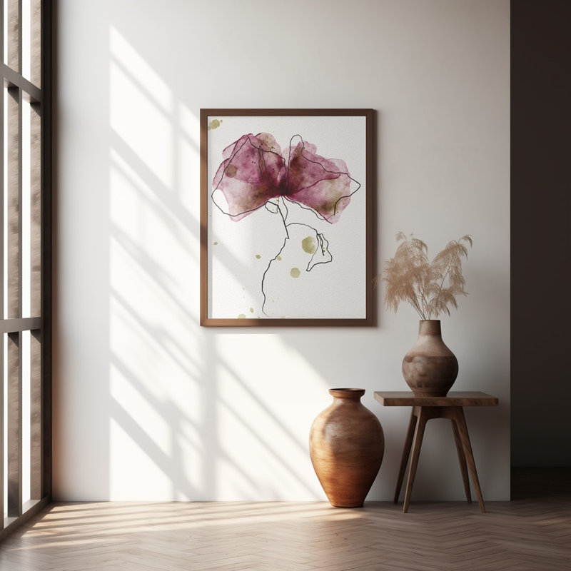 "ADMIRATION" Framed Textured Wall Art, Brown Framed, 14" H x 10" W