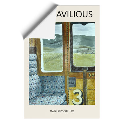 Train Landscape Print by Eric Ravilious - Frameless Print