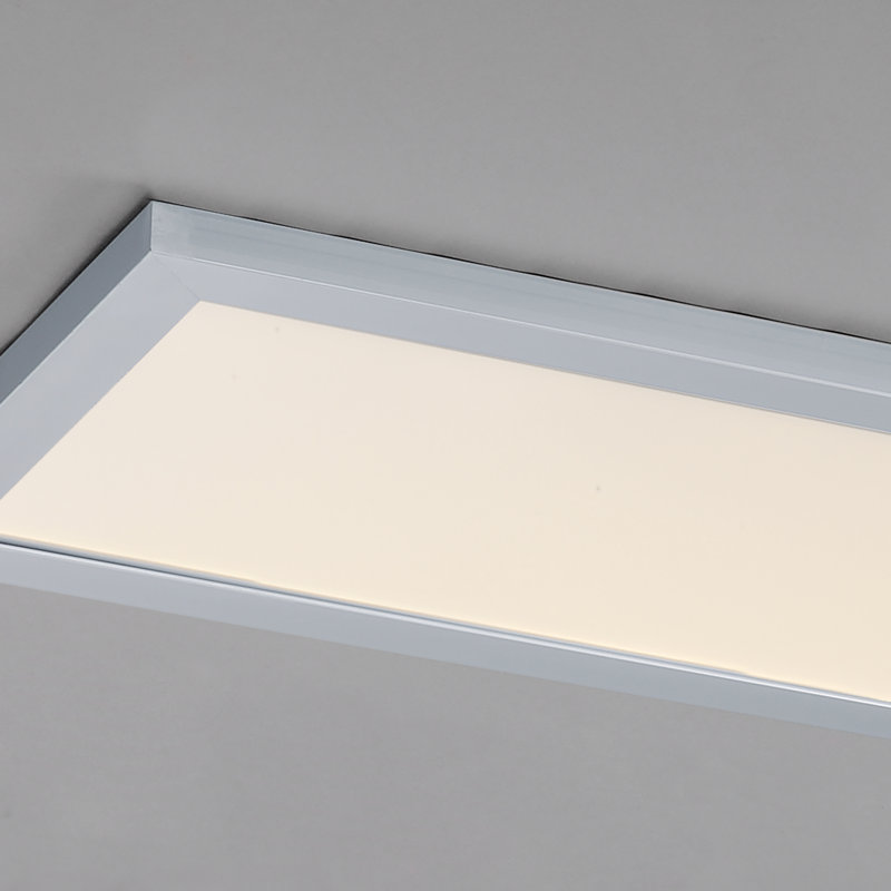 Plafonnier encastré 1 lumière Cracraft, Aluminium brossé