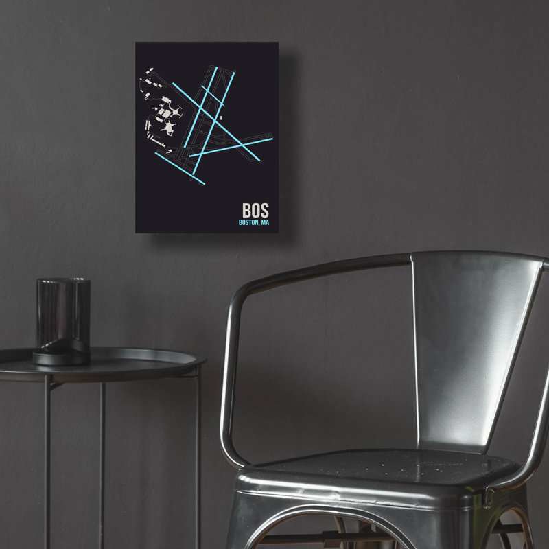 Art mural en verre BOS, H 16 po x l 12 po x P 0,13 po
