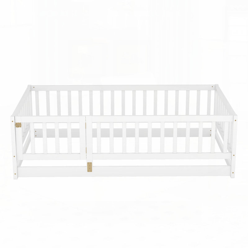 Lit en bois, Simple, Blanc