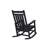 Adult Porch Rocking Chair, Black Wood-Texture Outdoor, All Weather Fortified, Ergonomic , Widened , 300Lbs Capacity Resilient,