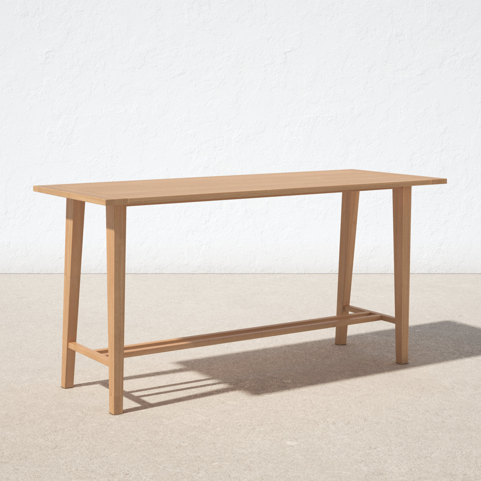 Knightly 85'' Teak Outdoor Bar Table