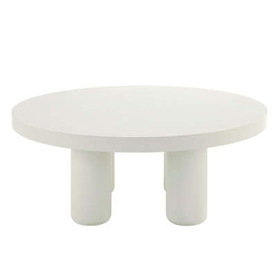 Loanna White Finish Coffee Table