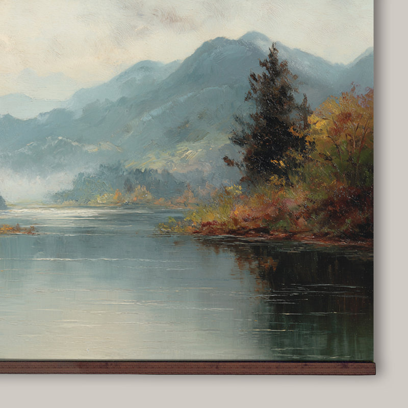 Très grande montagne, art mural sur toile, tapisserie prête à être accrochée, H 45 po x l 73 po